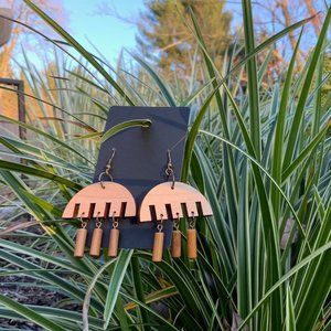 Funky Boho Wooden Earrings
